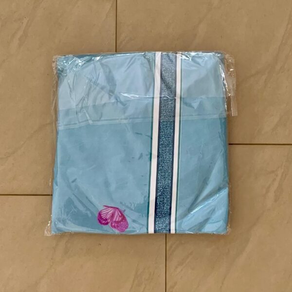 Drap de lit fleuri rose vert + 2 taies – Image 2
