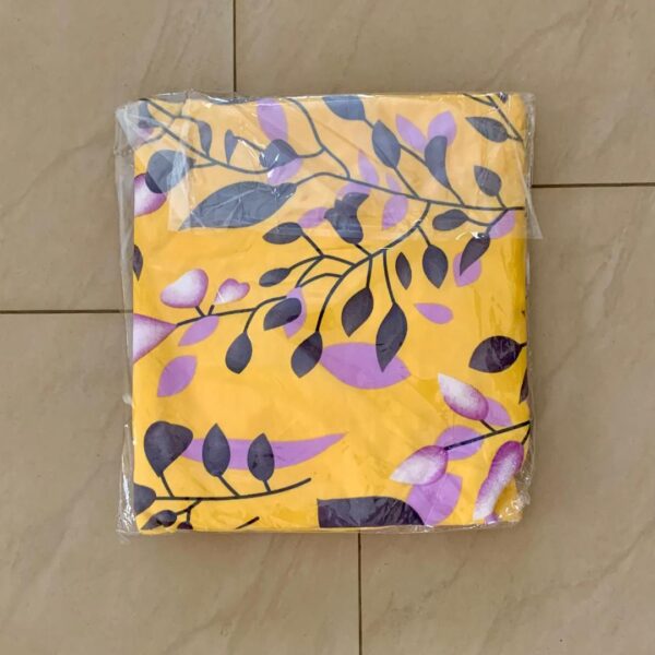 Drap de lit fleuri violet noir+ 2 taies – Image 2