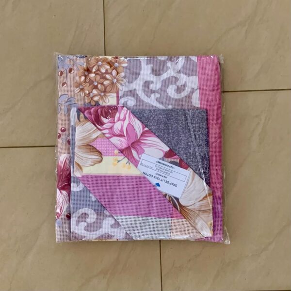 Drap de lit fleuri jaune marron + 2 taies
